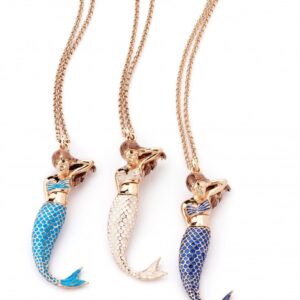 Ciondolo in bronzo placcato oro - Sirena