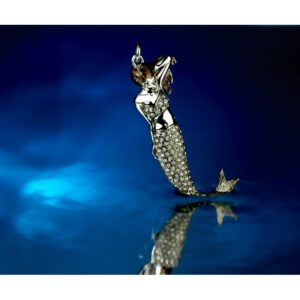 Ciondolo in bronzo placcato oro con swarovsky - Sirena
