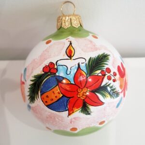 Pallina di Natale decorata
